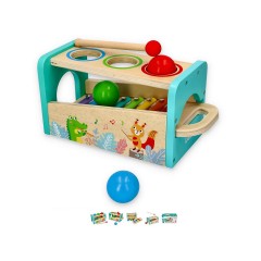Lelin Holzspielzeug 2 in 1 Klangspiel und Xylophon Деревянная игрушка 2 в 1 колокольчик и ксилофон