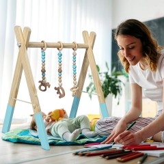 COSTWAY® Spielbogen mit 3 abnehmbaren Kinderspielzeugen Игровая арка с 3 съемными детскими игрушками