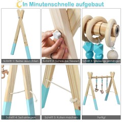 COSTWAY® Spielbogen mit 3 abnehmbaren Kinderspielzeugen Игровая арка с 3 съемными детскими игрушками
