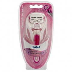 ISANA Pace 6 Lady Rasierer 6 Klingen System  Система с комплексом из 6 лезвий для женщин с колеблющейся головкой 1 Набор