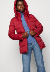 Tommy Hilfiger GLOBAL STRIPE  Down coat rouge GLOBAL STRIPE Пуховое пальто румяна