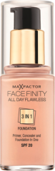 Max Factor Тональный крем Face Finity All Day Flawless 3in1 Основа Bronze 80, 30 мл