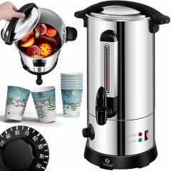 KESSER KESSER Heisswasserspender, Gluhweinkessel 10L Edelstahl Inkl. 10x Becher Gluhweinkocher kupfer Диспенсер для горячей воды KESSER, чайник для глинтвейна, 10 л, нержавеющая сталь, включая 10 чашек для глинтвейна