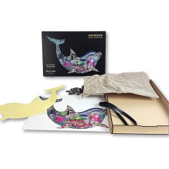 ANIWOOD Holz-Puzzle Delphin M (130 Teile) Пазл деревянный Дельфин М (130 деталей)