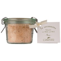 LaNature Badepuder Rose mit Rosenbluten Badezusatz Rose, 70 g