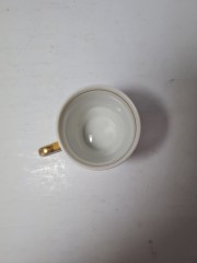 Bareuther Waldsassen Bavaria Чайная чашка с позолоченной ручкой &quot;Признание в любви&quot;, 7см x 5.5см, Германия, 1960-70гг.
