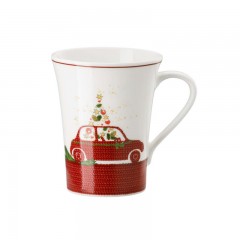 Hutschenreuther Hutschenreuther Weihnachtszeit Becher mit Henkel 'Auto' 0,40 L Hutschenreuther Рождественская кружка с ручкой &quot;Car&quot; 0,40 л