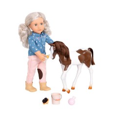 Our Generation Puppe Yanira 46cm mit Fohlen Кукла Янира 46см с жеребенком
