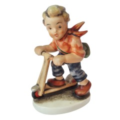 Friedel Bavaria Фигурка &quot;Мальчик на самокате&quot;, 15см х 10,5см, Германия, 1960-70гг.