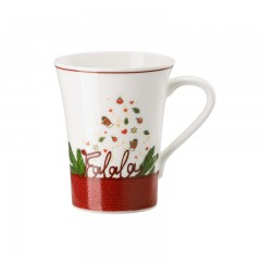 Hutschenreuther Hutschenreuther Weihnachtszeit Becher mit Henkel 'Falala' 0,40 L Hutschenreuther Рождественская кружка с ручкой &quot;Falala&quot; 0,40 л