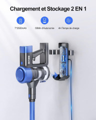 Laresar Laresar Akku-Hand-und Stielstaubsauger, Akku Staubsauger 450W/33000pa,Staubsauger Kabellos bis zu 55 Min. Laufzeit,Kabelloser Staubsauger,Touchscreen  Беспроводной ручной и стержневой пылесос Laresar, беспроводной пылесос 450 Вт/33000 Па, беспрово