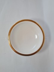 Конфетница винтажная Waechtersbach, белая с позолоченным ободком, 19 см, Германия, 1950-60гг.