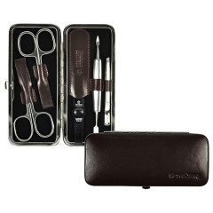 Pfeilring Rahmenetui, Rindleder, 5-tlg., braun Каркасный чехол, воловья кожа, 5 шт., коричневый