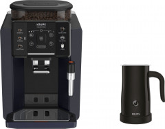 Krups Krups Kaffeevollautomat EA910B.23 Sensation Milk Bundle, mit Krups Milchaufschaumer im Wert von UVP 79,99  Полностью автоматическая кофемашина Krups EA910B.23 Sensation Milk Bundle с насадкой для вспенивания молока Krups стоимостью 79,99 розничной ц