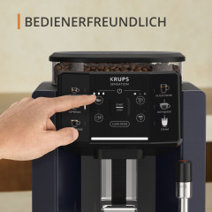 Krups Krups Kaffeevollautomat EA910B.23 Sensation Milk Bundle, mit Krups Milchaufschaumer im Wert von UVP 79,99  Полностью автоматическая кофемашина Krups EA910B.23 Sensation Milk Bundle с насадкой для вспенивания молока Krups стоимостью 79,99 розничной ц