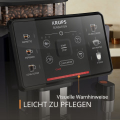 Krups Krups Kaffeevollautomat EA910B.23 Sensation Milk Bundle, mit Krups Milchaufschaumer im Wert von UVP 79,99  Полностью автоматическая кофемашина Krups EA910B.23 Sensation Milk Bundle с насадкой для вспенивания молока Krups стоимостью 79,99 розничной ц