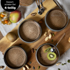 Moritz &amp; Moritz Moritz &amp; Moritz Dessertschale 4-tlg. REACTIV grau Десертная тарелка Moritz &amp;amp; Moritz 4 шт. РЕАКТИВНЫЙ