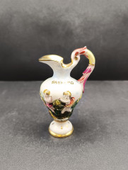 Ваза-кувшин винтажная малая Capodimonte &quot;Санремо&quot;, фарфор, 11 х 6.5 см, Италия, 1960-70гг.