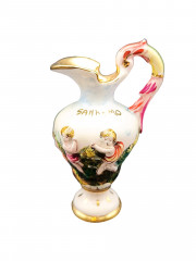 Ваза-кувшин винтажная малая Capodimonte &quot;Санремо&quot;, фарфор, 11 х 6.5 см, Италия, 1960-70гг.