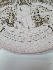 J.B. Rombach Karlsruhe Декоративная тарелка с изображением дворца Карлсруэ, 18 X 2 см, Германия, 1960-70гг.