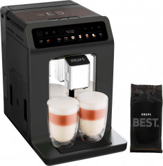 Krups Krups Kaffeevollautomat EA895N Evidence One, inkl. 250 gr ESPRESSO KAFFEE im Wert von UVP € 6,99  Полностью автоматическая кофемашина Krups EA895N Evidence One, включая 250 г КОФЕ ЭСПРЕССО — рекомендуемая розничная ена 6,99 евро.
