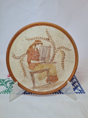 Винтажное декоративное панно с изображением в стиле классического периода 490 г. до н.э. А.Кувара 20,5см, Германия, 1960-70гг.