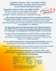 Doppelherz (Доппельхерц) aktiv Vitamin C 500 + Zink Depot DIRECT 20 шт