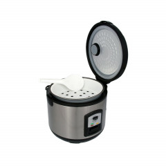 Adler Adler Reiskocher AD 6406, 1,5 Liter, Warmhaltefunktion, Reisloffel, Messbecher, silber  Рисоварка Adler AD 6406, 1,5 литра, функция поддержания тепла, ложка для риса, мерный стакан, серебро