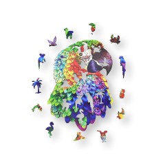 ANIWOOD Holz-Puzzle Papagei M (121 Teile) Деревянный пазл Parrot M (121 деталь)