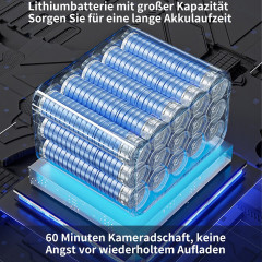 Hikeren Hikeren Akku-Handstaubsauger Akku-Staubsauger, abnehmbar, 120 W, ergonomischer Griff (silbergrau), Beutellos  Беспроводной ручной пылесос Hikeren Беспроводной пылесос со съемной эргономичной ручкой мощностью 120 Вт (серебристо-серый) без мешка
