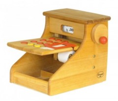 Drewart Kaufladenkasse mit Klingel Spielzeug-Kasse Holzspielzeug Erle Кассовый аппарат с колокольчиком игрушка кассовый аппарат деревянная игрушка ольха