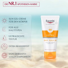 Eucerin Sun Gel-Creme Oil Control Body LSF 50+  Солнцезащитный гель-крем против жирного блеска для тела SPF 50+