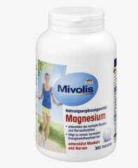 Mivolis Magnesium Tabletten 2stk Магний для поддержки мышц и нервов, Таблетки, 300 шт. x 2 упаковки