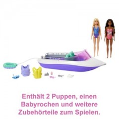 Mattel Barbie Malibu Mermaid Power Schnell-Boot und 2 Puppen Барби Малибу Русалка Power Speed ??Boat и 2 куклы