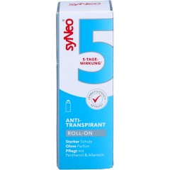 syNeo  Deo Roll-On Antitranspirant ohne Parfum, Шариковый Дезодорант антиперспирант с защитой от пота до 5 дней, 5 штук х 50 мл