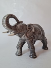 Sitzendorfer Фарфоровая статуэтка &quot;Слон&quot;, серая, 18см х 23см, Германия, 1970-80гг.