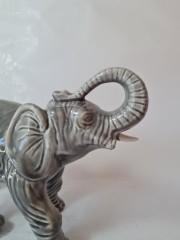 Sitzendorfer Фарфоровая статуэтка &quot;Слон&quot;, серая, 18см х 23см, Германия, 1970-80гг.