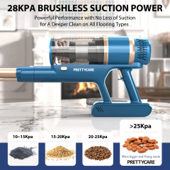 APOSEN APOSEN Akku-Hand-und Stielstaubsauger Stielstaubsauger P2, 28Kpa, Echtzeit-Leistungsanzeige, 210,00 W, Beutellos, Burstenloser 210-W-Motor mit 70.000 U/min, doppelte Zyklonfilterung  Беспроводной ручной и стержневой пылесос APOSEN Ручной пылесос P2