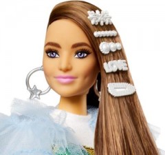 Mattel Barbie Extra Puppe mit Regenbogen-Kleid Кукла Barbie Extra в радужном платье