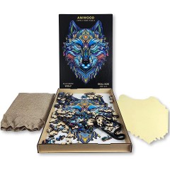 ANIWOOD Holz-Puzzle Wolf L (200 Teile) Пазл деревянный Волк L (200 деталей)