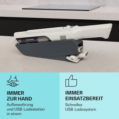 Klarstein Klarstein Akku-Hand-und Stielstaubsauger Larma Handheld Handstaubsauger, 120 W, beutellos Grau Беспроводной ручной и стержневой пылесос Klarstein Ручной пылесос Larma, 120 Вт, без мешка