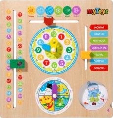myToys ORIGINALS Kalenderuhr aus Holz Деревянные часы с календарем