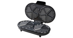 Bestron Bestron Doppel-Waffeleisen ADWM730S fur Herzwaffeln edelstahl/schwarz, 1.200 Watt  edelstahl/schwarz Двойная вафельница Bestron ADWM730S для вафель-сердечек, нержавеющая сталь/черный, 1200 Вт