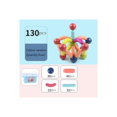 Debuy Starke magnetische Bauklotze Kinder Magnetspielzeug padagogische hundert andern magnetischen Stick Magnetische Stabe 130 Stuck verpackt Сильные магнитные строительные блоки