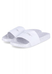 Tommy Hilfiger METALLIC Pool slides weiss METALLIC Шлепанцы для бассейна белый
