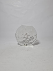 Ваза винтажная Walther Glas, хрустальное стекло с декором, 12 x 3,5 см, Германия, 1960-70гг.