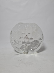 Ваза винтажная Walther Glas, хрустальное стекло с декором, 12 x 3,5 см, Германия, 1960-70гг.