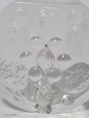 Ваза винтажная Walther Glas, хрустальное стекло с декором, 12 x 3,5 см, Германия, 1960-70гг.