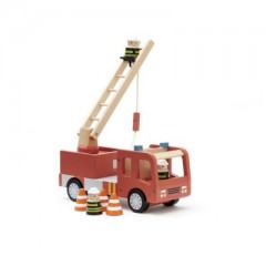 Kids Concept Feuerwehrauto Aiden aus Holz mit Zubehor Spielzeugautos Пожарная машина Эйден из дерева с аксессуарами машинки