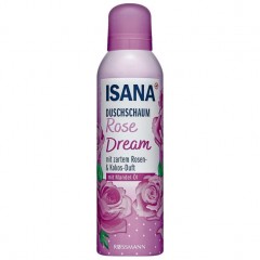 ISANA Duschschaum Rose Dream,  Исана Пена для душа, с нежным ароматом розы и кокоса, с миндальным маслом 200 г